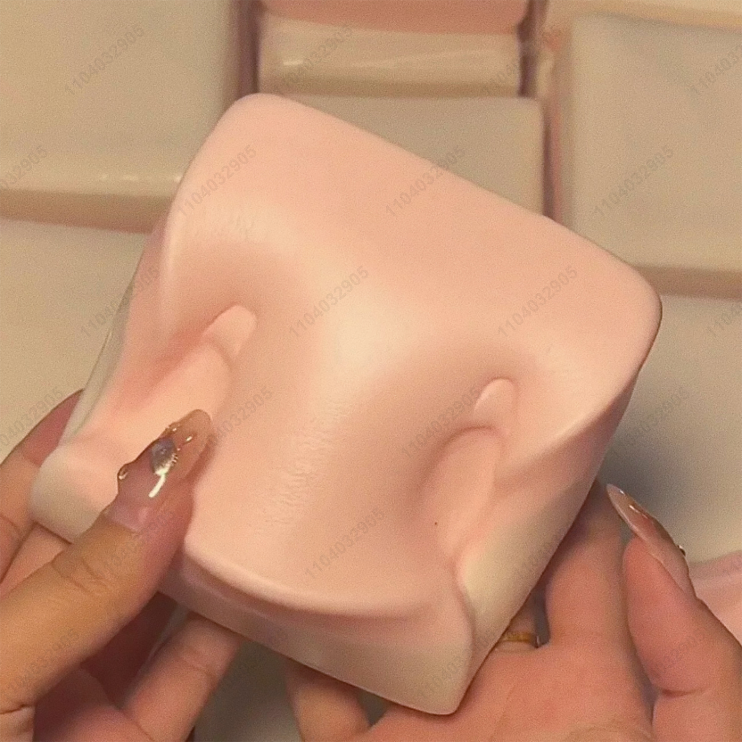 AliExpress Squishy Double-Sided Sticky Rice Cake Pink Slow Rising Rice Cake Squishy Slow Rebound Cake Bread Stress Release Hand Relax Gift, view 3