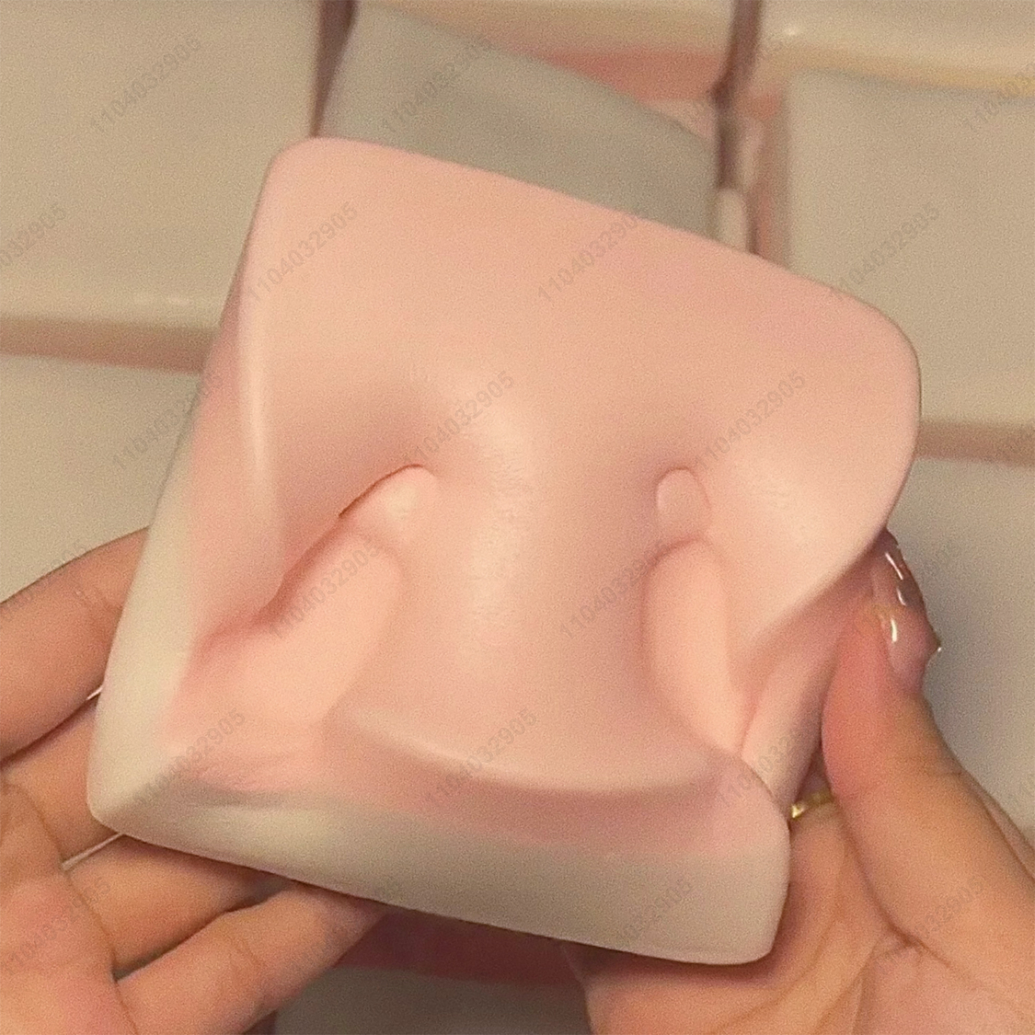 AliExpress Squishy Double-Sided Sticky Rice Cake Pink Slow Rising Rice Cake Squishy Slow Rebound Cake Bread Stress Release Hand Relax Gift, view 4