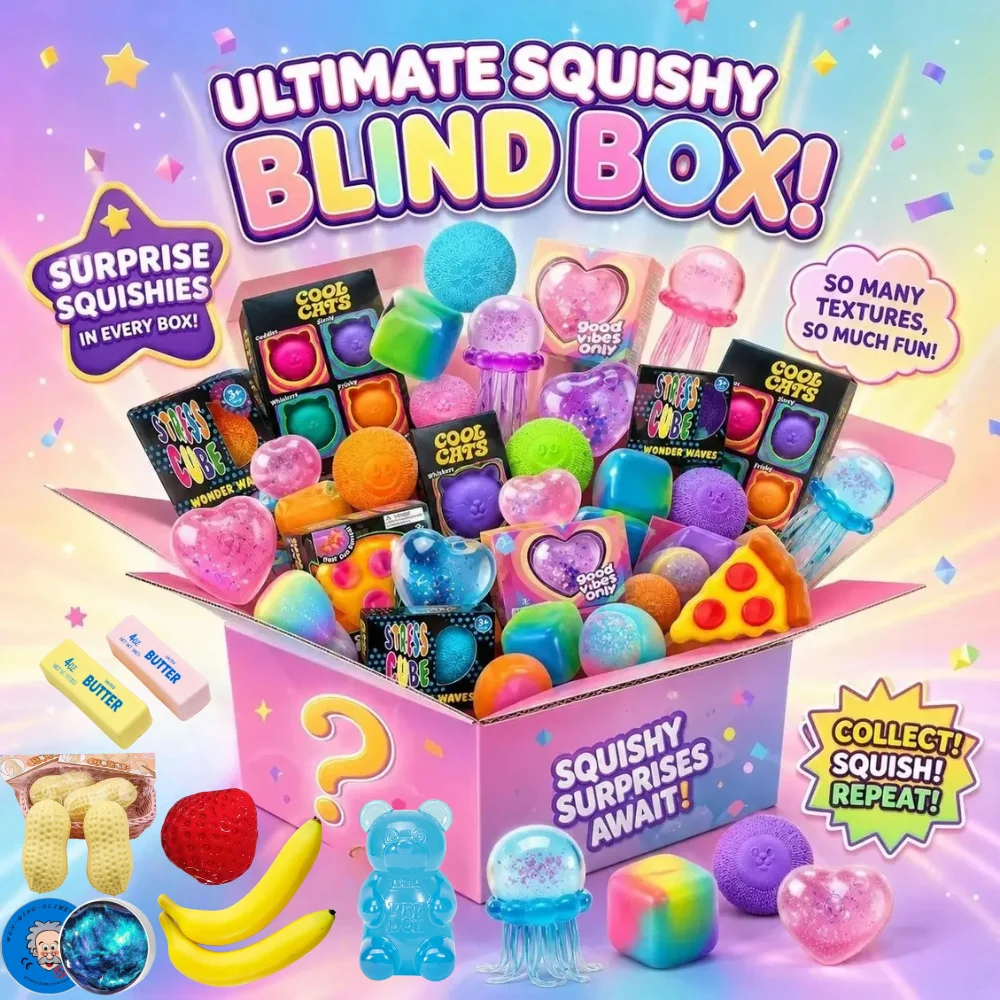 AliExpress Squishy Mystery Box , Slow Rising Fidget Toys Set, Stress Relief Sensory Squeeze Toy, Anti-Anxiety Gift for Kids Adults, view 3