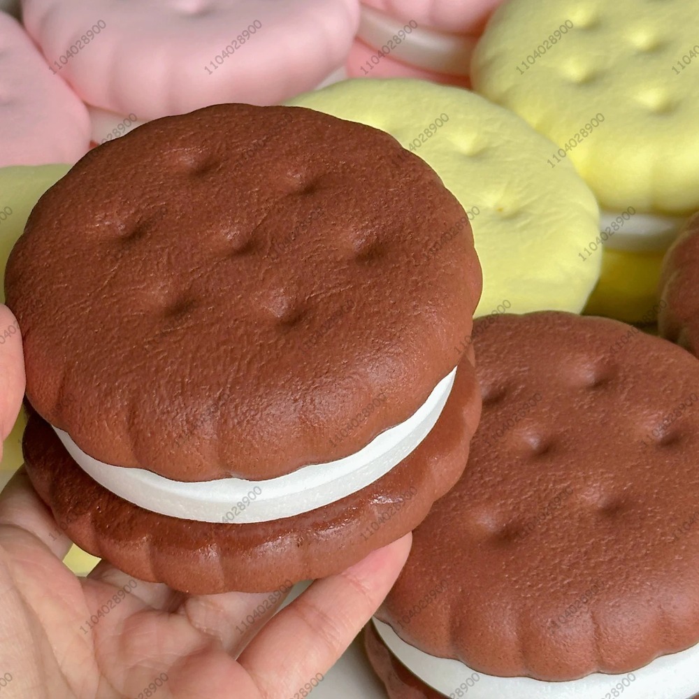 AliExpress Squishy Simulated Cake Squeeze Toy Fidgets Toys Big Cookie Biscuit Slow Rising Squishy Anxiety Antistress Squishys Gifts Kids, view 4