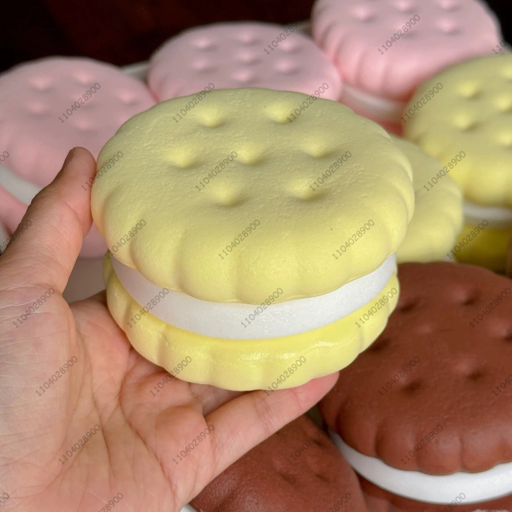 AliExpress Squishy Simulated Cake Squeeze Toy Fidgets Toys Big Cookie Biscuit Slow Rising Squishy Anxiety Antistress Squishys Gifts Kids, view 5