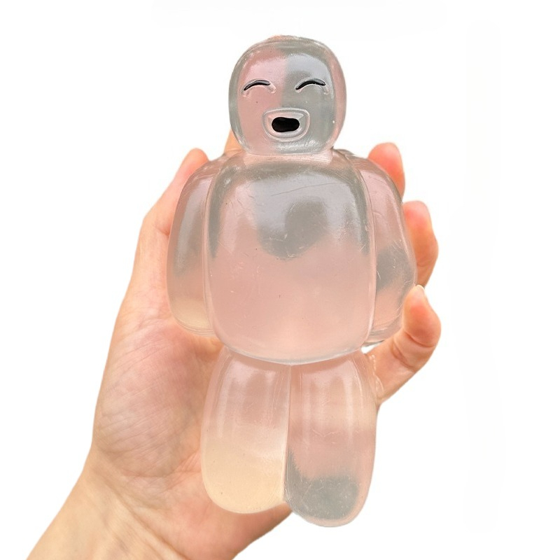 AliExpress Squishy Transparent Jelly Robot Squeeze Toy Cute Super Soft Slow Rebound Water Sense Cartoon Toy Kawaii Stress-relieving Gift, view 3