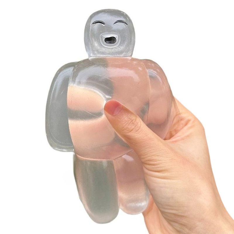 AliExpress Squishy Transparent Jelly Robot Squeeze Toy Cute Super Soft Slow Rebound Water Sense Cartoon Toy Kawaii Stress-relieving Gift, view 4