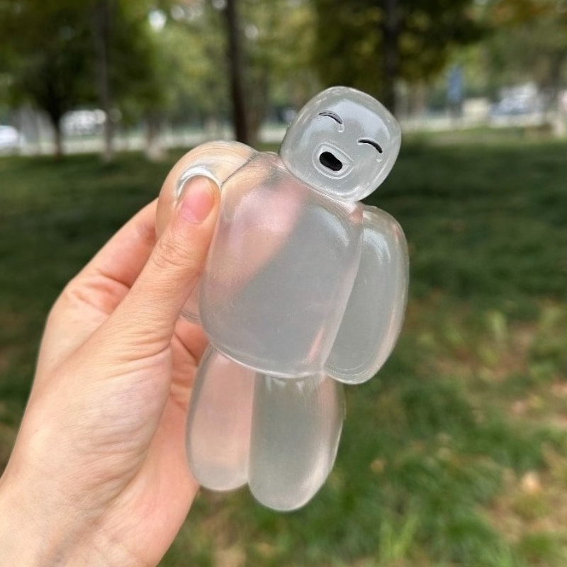 AliExpress Squishy Transparent Jelly Robot Squeeze Toy Cute Super Soft Slow Rebound Water Sense Cartoon Toy Kawaii Stress-relieving Gift, view 5