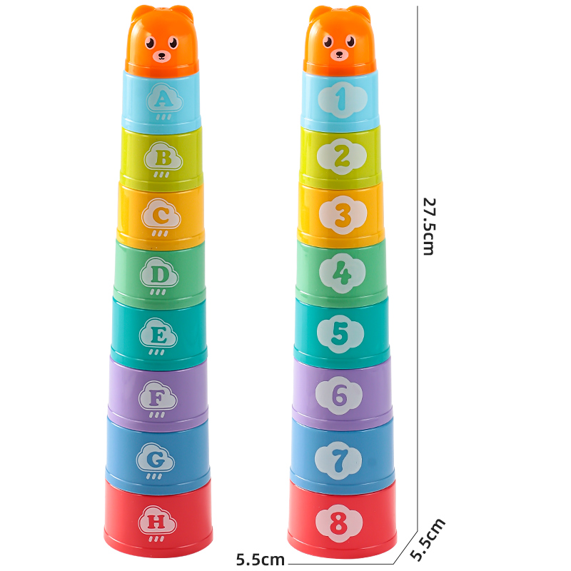 AliExpress Stackable Cups Set, Kids Montessori Shape Color Sorting Nesting Cups, Bath Time Water Leak & Beach Sand Play Toys for Toddlers, view 4