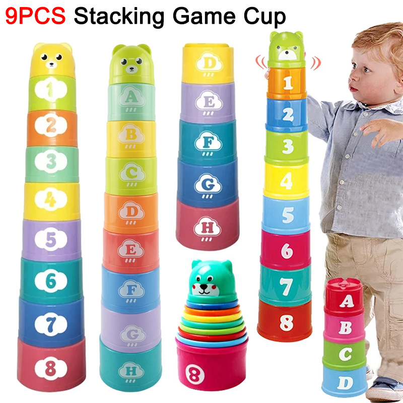 AliExpress Stacking Game Cup Children Board Game Hand Speed Competition Fold Cup with Numbers Letters Shapes Early Education Puzzle Toy