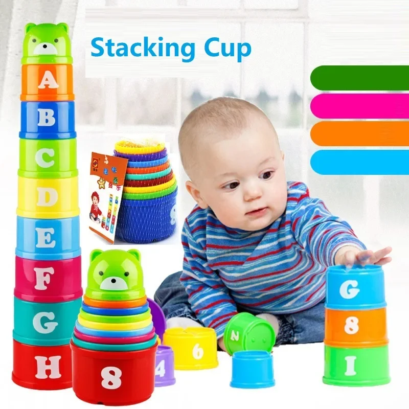 AliExpress Stacking Game Cup Children Board Game Hand Speed Competition Fold Cup with Numbers Letters Shapes Early Education Puzzle Toy, view 3