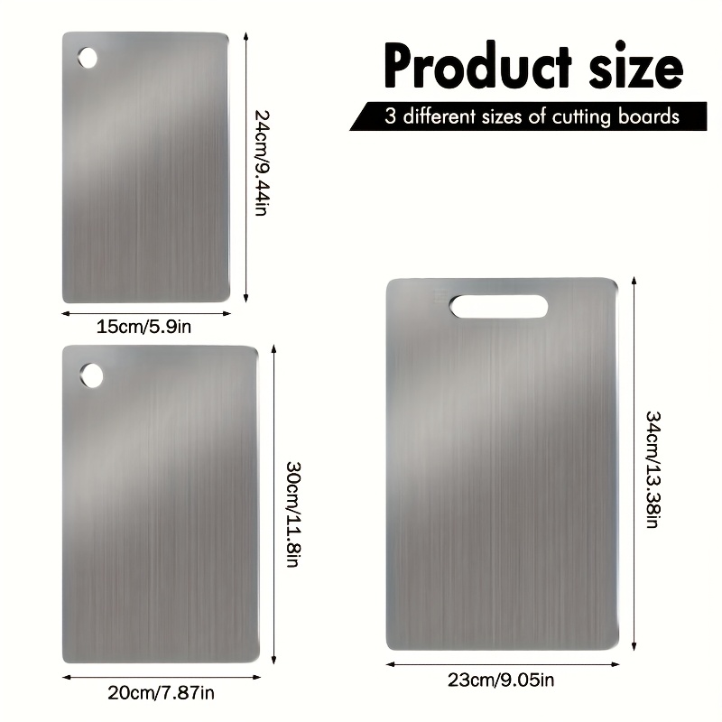 AliExpress Stainless Steel Cutting Board Set with Juice Grooves, view 3