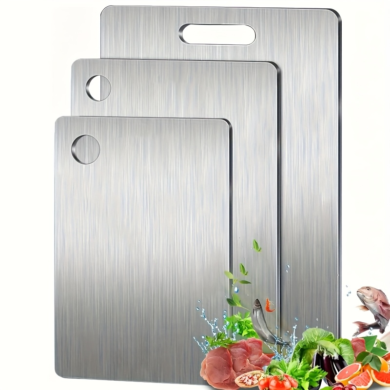 AliExpress Stainless Steel Cutting Board Set with Juice Grooves, view 6
