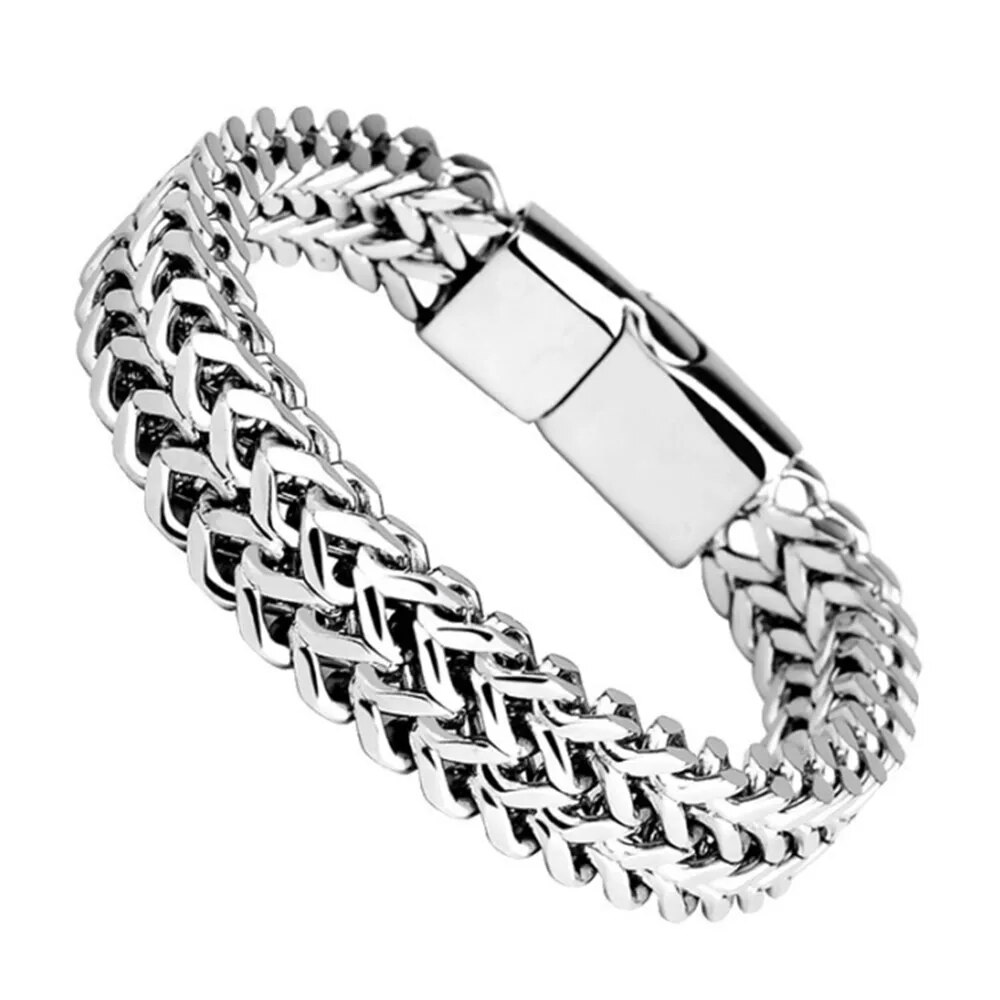 AliExpress Braided Stainless Steel Magnetic Buckle Bracelet
