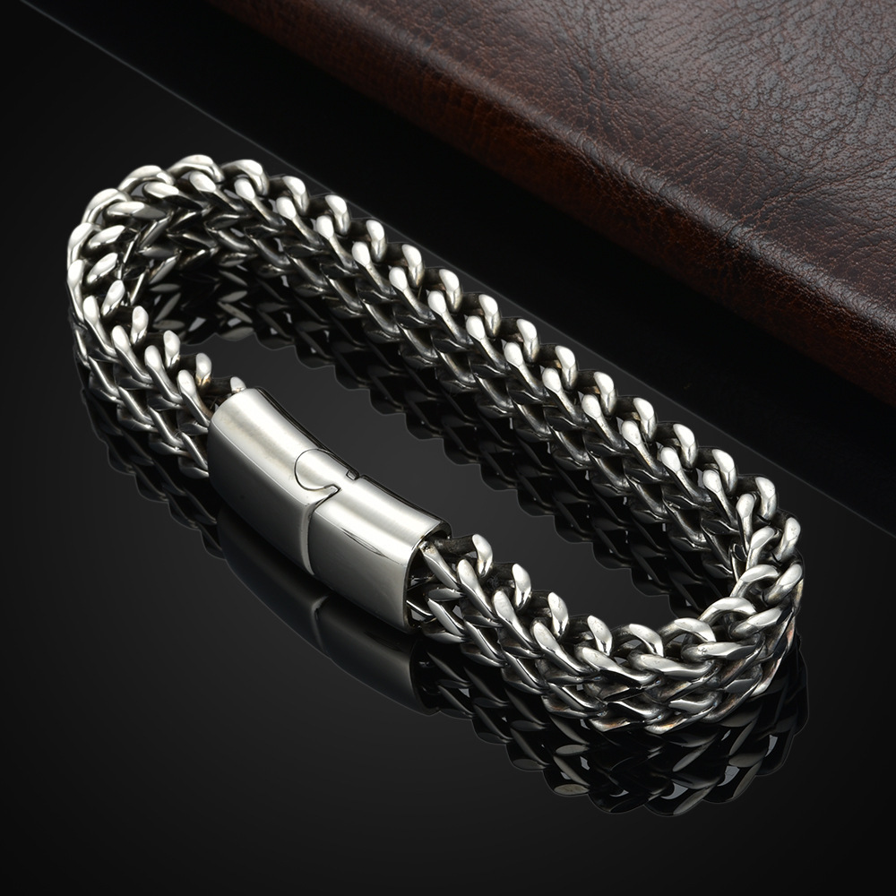 AliExpress Braided Stainless Steel Magnetic Buckle Bracelet, view 3