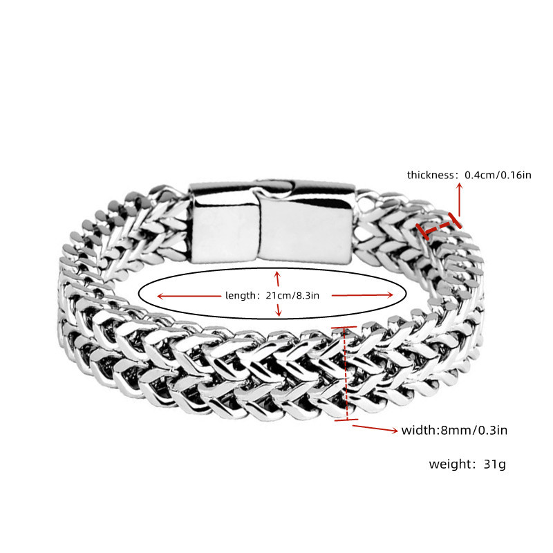 AliExpress Braided Stainless Steel Magnetic Buckle Bracelet, view 5