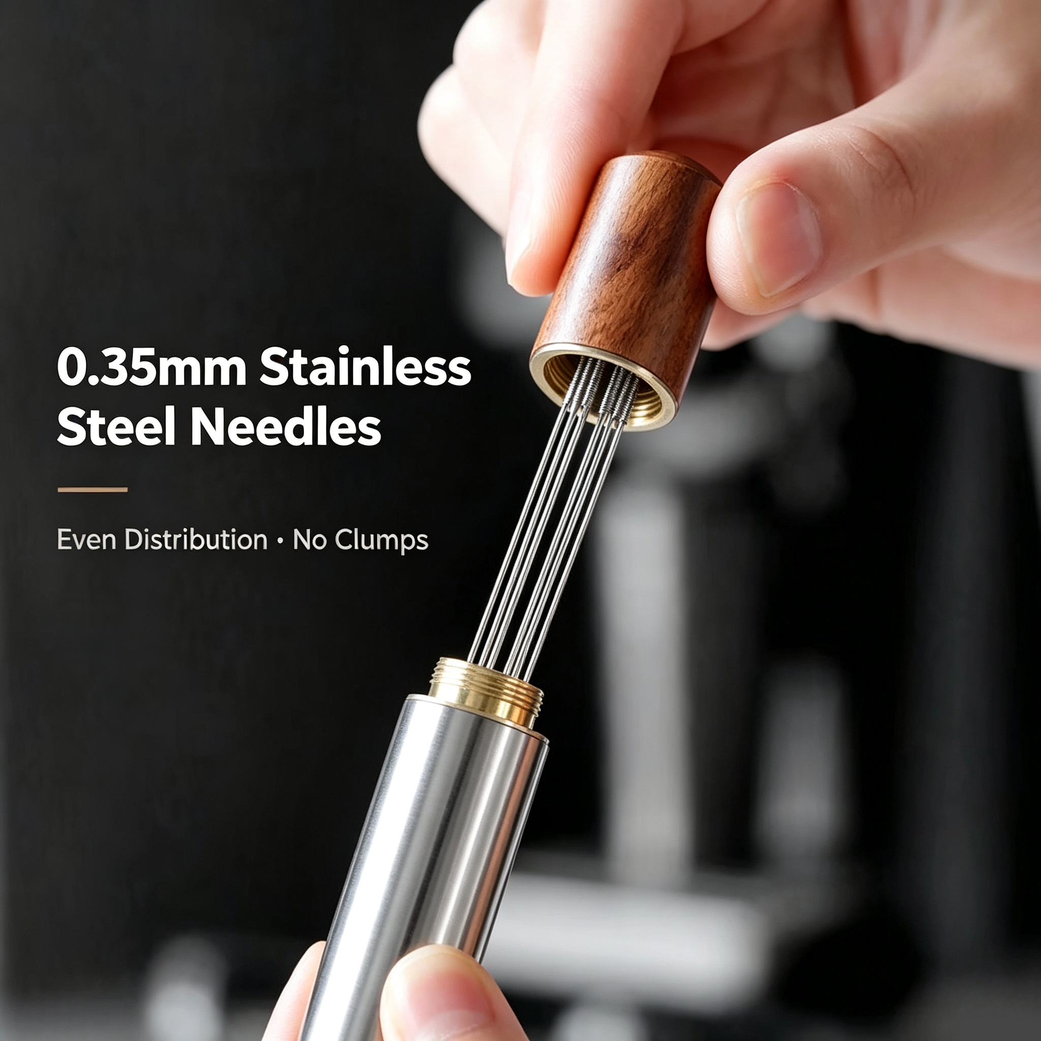 AliExpress Stainless Steel Coffee Powder Tamper Espresso Stirrer Distributor Leveler - Essential Tool for Cafe Baristas And Espresso Lovers, view 2