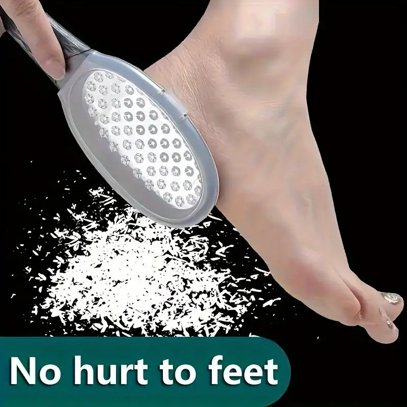 AliExpress Stainless Steel Foot File - Anti-Splash Ergonomic File with Coarse/Fine Grit, Durable for Home Pedicure & Holiday Gift