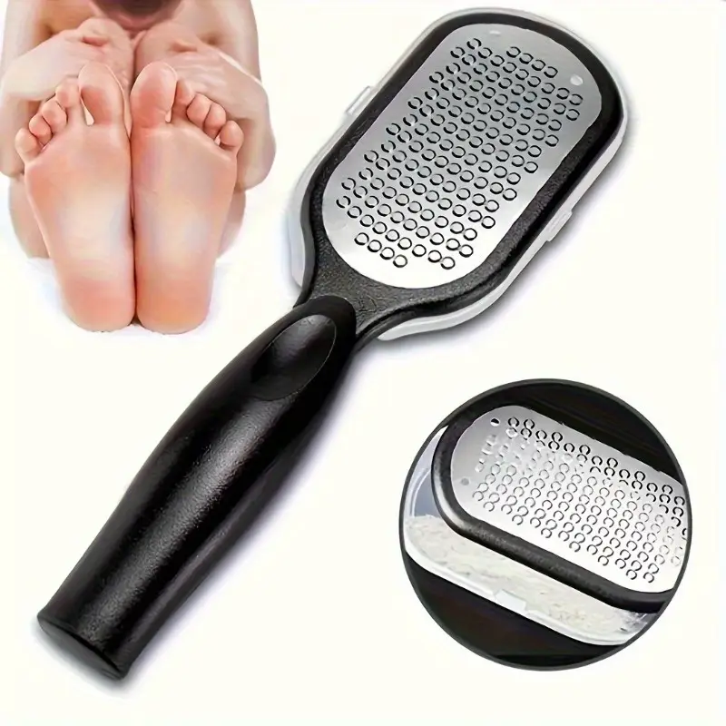 AliExpress Stainless Steel Foot File - Anti-Splash Ergonomic File with Coarse/Fine Grit, Durable for Home Pedicure & Holiday Gift, view 3