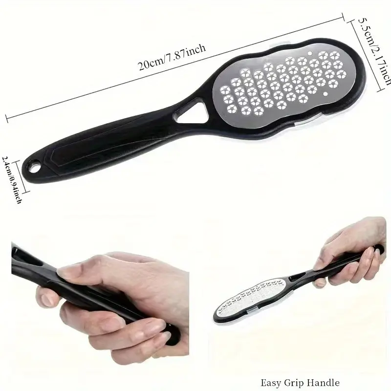 AliExpress Stainless Steel Foot File - Anti-Splash Ergonomic File with Coarse/Fine Grit, Durable for Home Pedicure & Holiday Gift, view 4