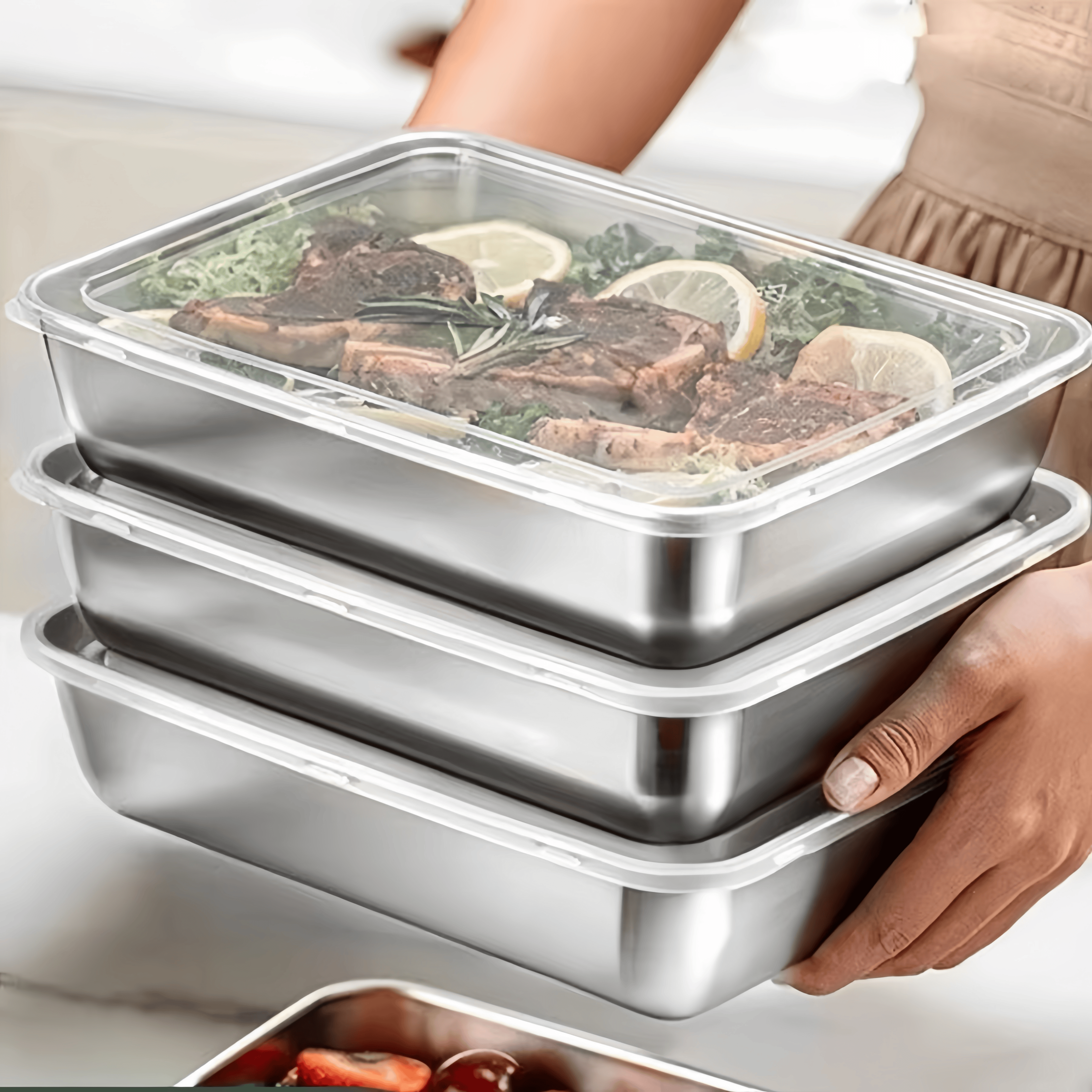 AliExpress Stainless Steel Sealed Lunch Box with Lid