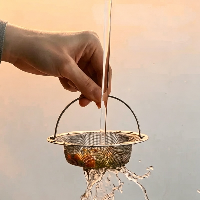 AliExpress Thickened Stainless Steel Sink Strainer Basket, view 2