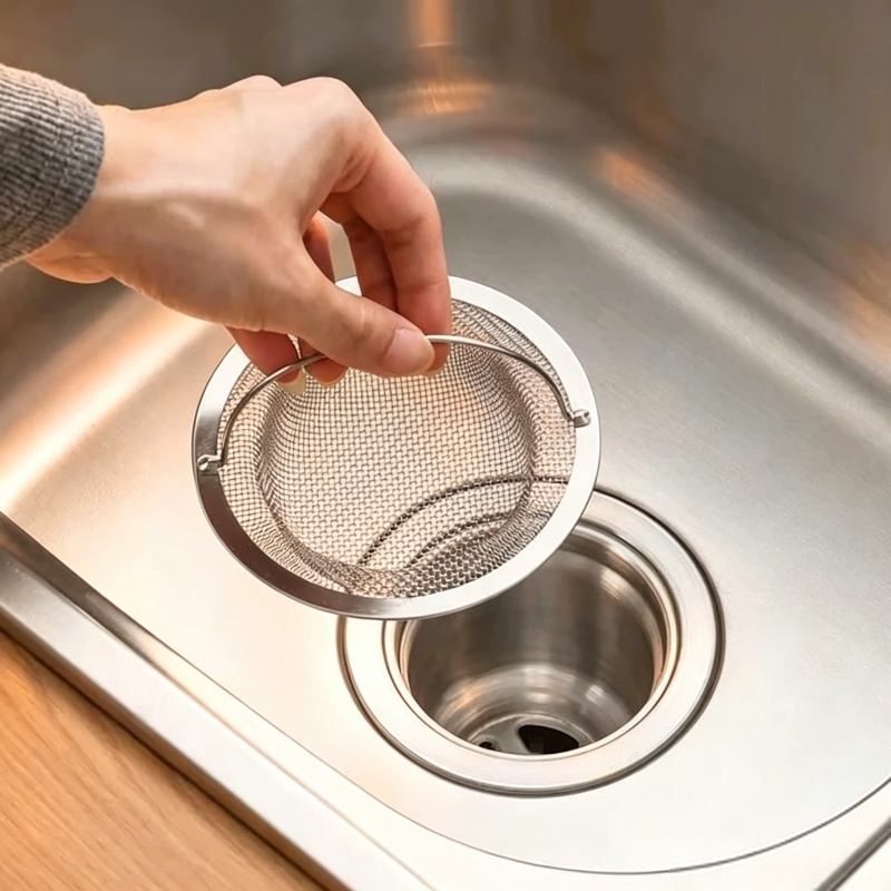 AliExpress Thickened Stainless Steel Sink Strainer Basket, view 3