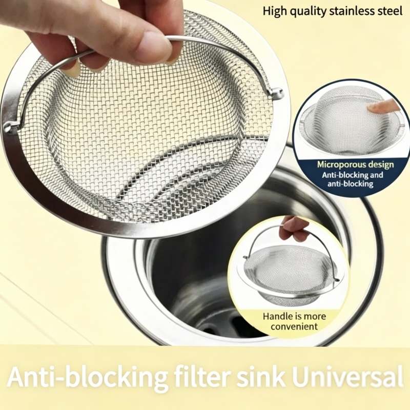 AliExpress Thickened Stainless Steel Sink Strainer Basket, view 4