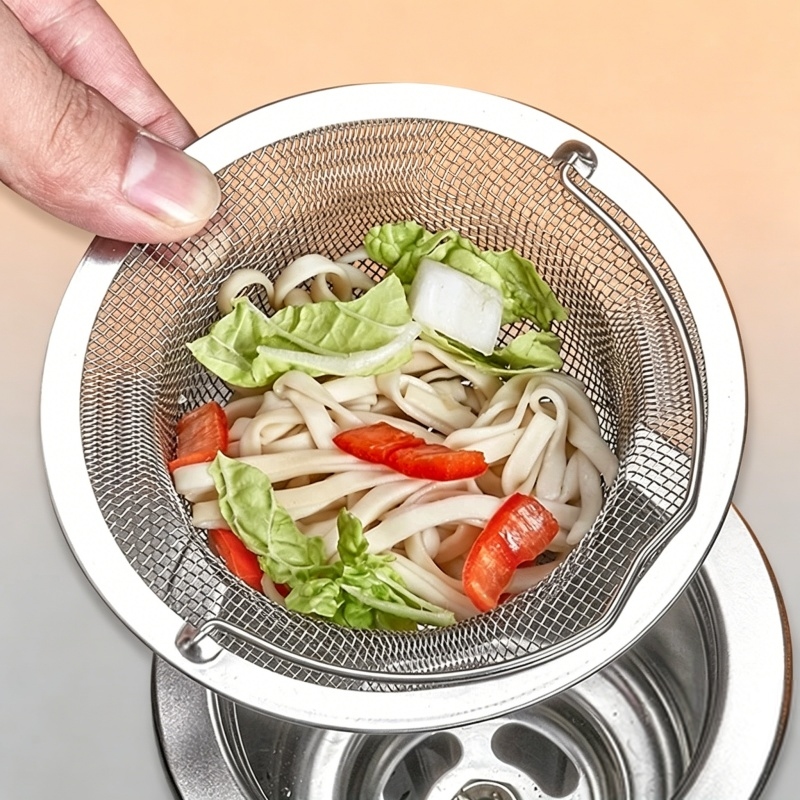 AliExpress Thickened Stainless Steel Sink Strainer Basket, view 6