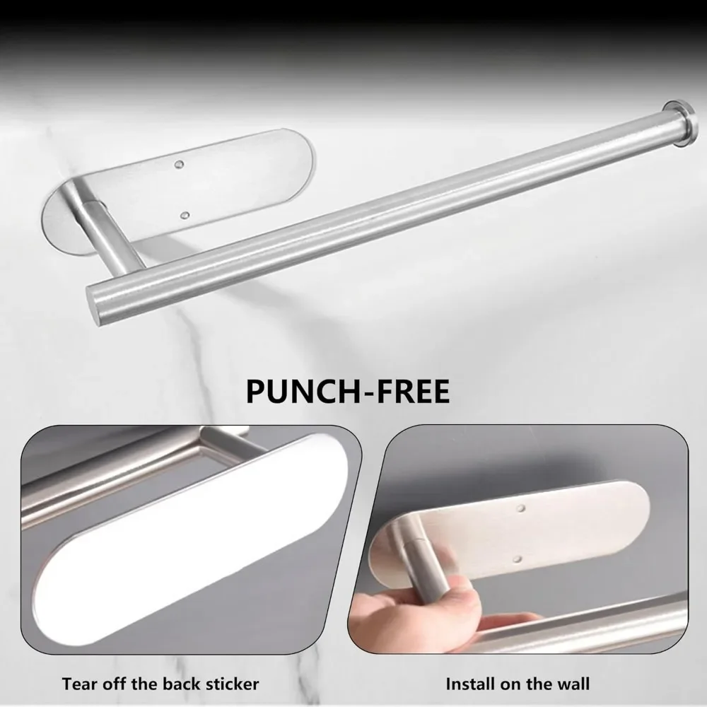AliExpress Self-Adhesive Stainless Steel Paper Towel Holder, view 3