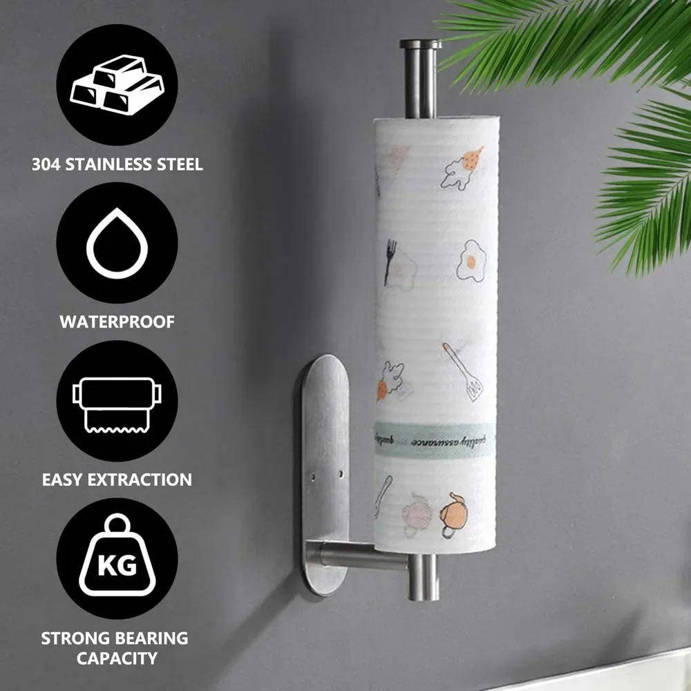 AliExpress Self-Adhesive Stainless Steel Paper Towel Holder, view 4