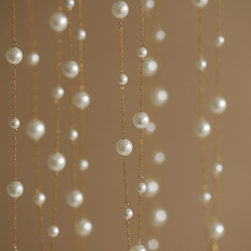 AliExpress Stainless Steel Pearl Chain Choker Necklace, view 2