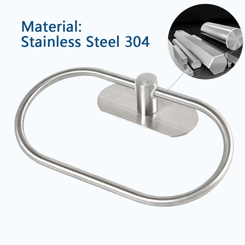AliExpress Self-Adhesive Stainless Steel Towel Holder, view 2