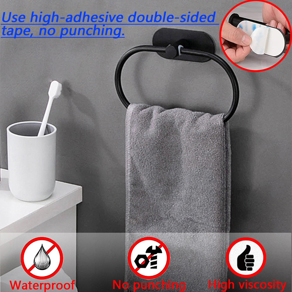 AliExpress Self-Adhesive Stainless Steel Towel Holder, view 3