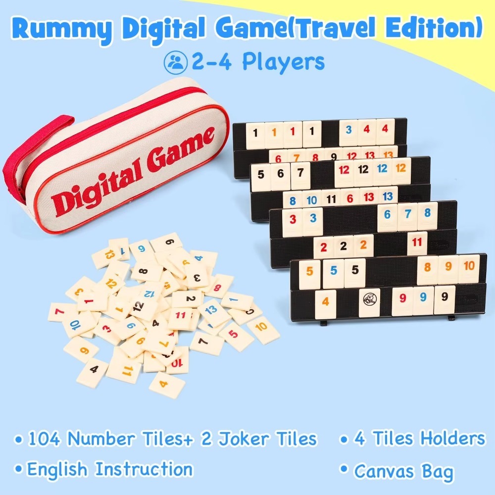 AliExpress Travel Israeli Mahjong Number Tile Game, view 3