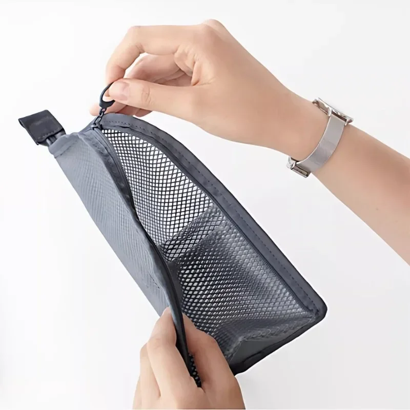 AliExpress Standing Mesh Toiletry Bag with EVA Base, view 4