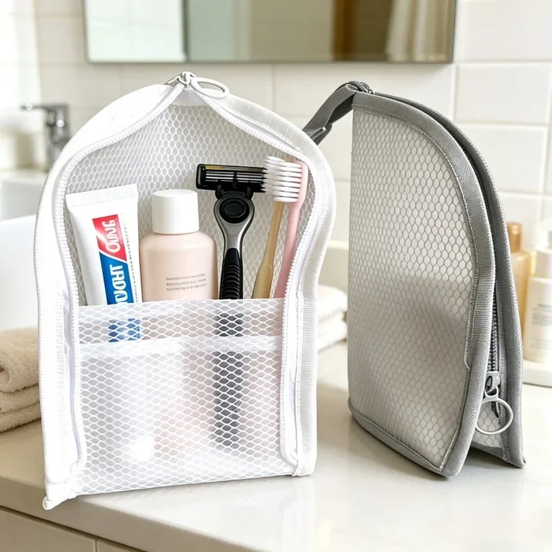 AliExpress Standing Mesh Toiletry Bag with EVA Base, view 5