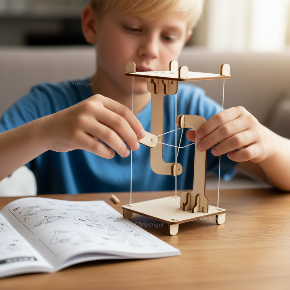 AliExpress STEM Toys DIY Anti-Gravity Tensegrity Structure Floating Table Wooden Science Physics Building Model Educational Gift for Kids, view 2