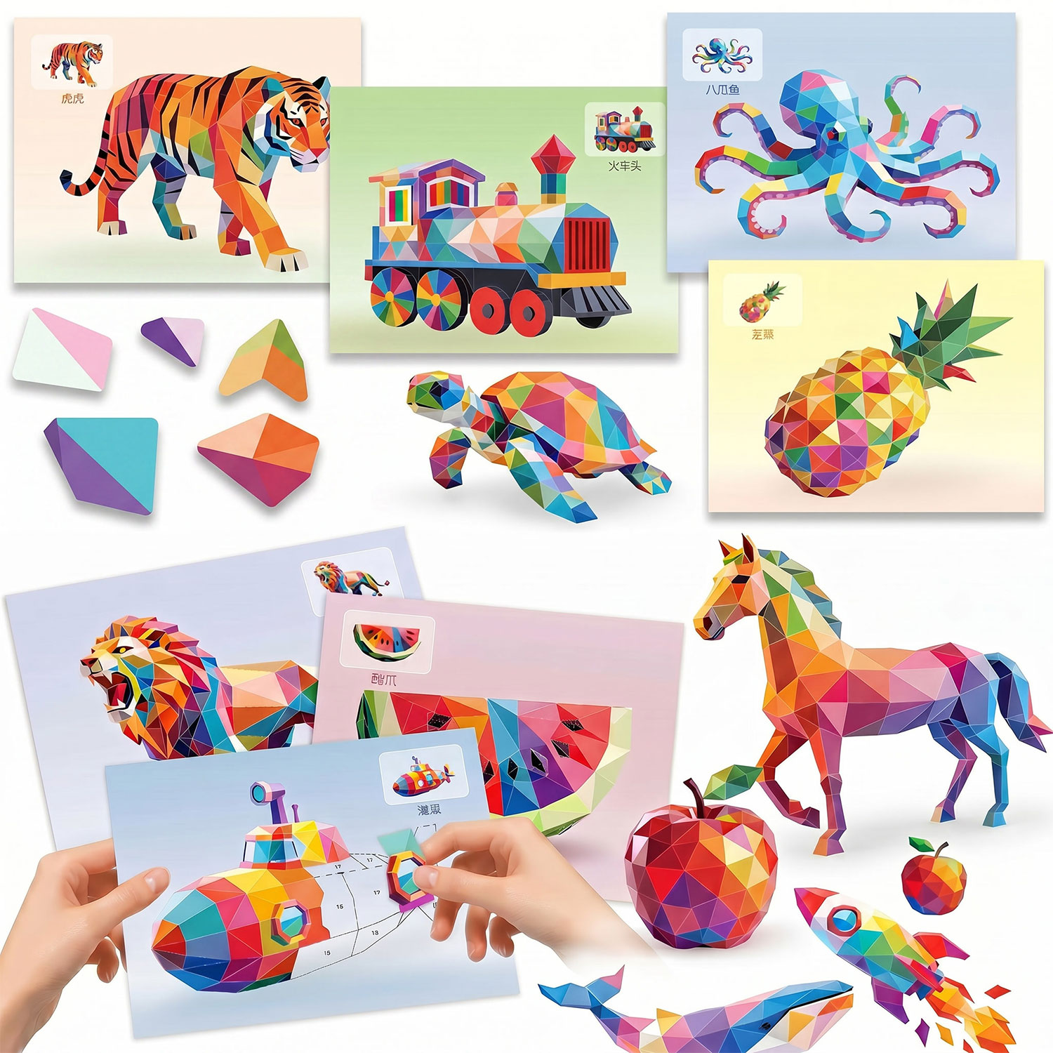 AliExpress Sticker by Number Kits Mess-Free Travel Road Trip Art Craft Activity Paint with Stickers 6-24 Pictures Quiet Time Birthday Gifts