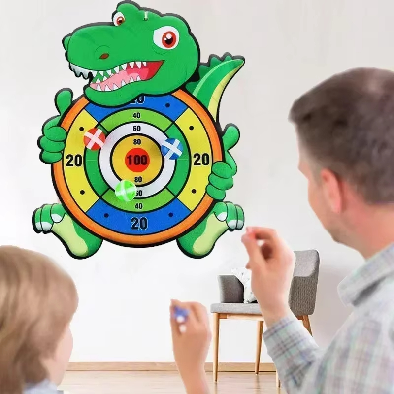 AliExpress Sticky Ball Dartboard Montessori Throw Sport Slingshot Target Animal Dinosaur Sports Toys Educational Indoor Outdoor Game, view 2