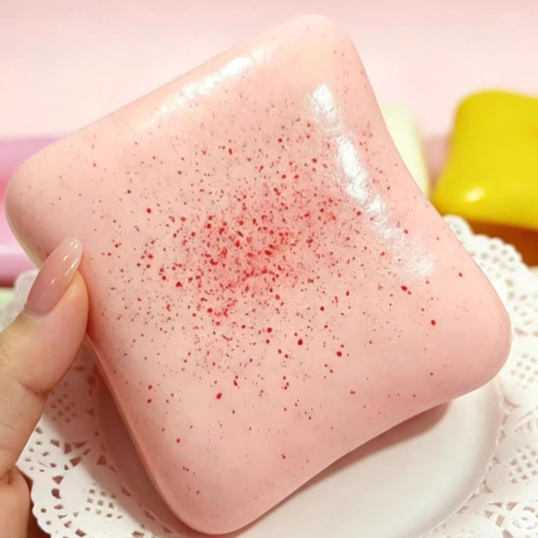 AliExpress Sticky Cube Slow‑Rising Squishy Toy, PU Ultra‑Wet Soft Tacky Hand‑Feel Fidget Toy, Decompression Stress Relief Squeeze Toy, view 2
