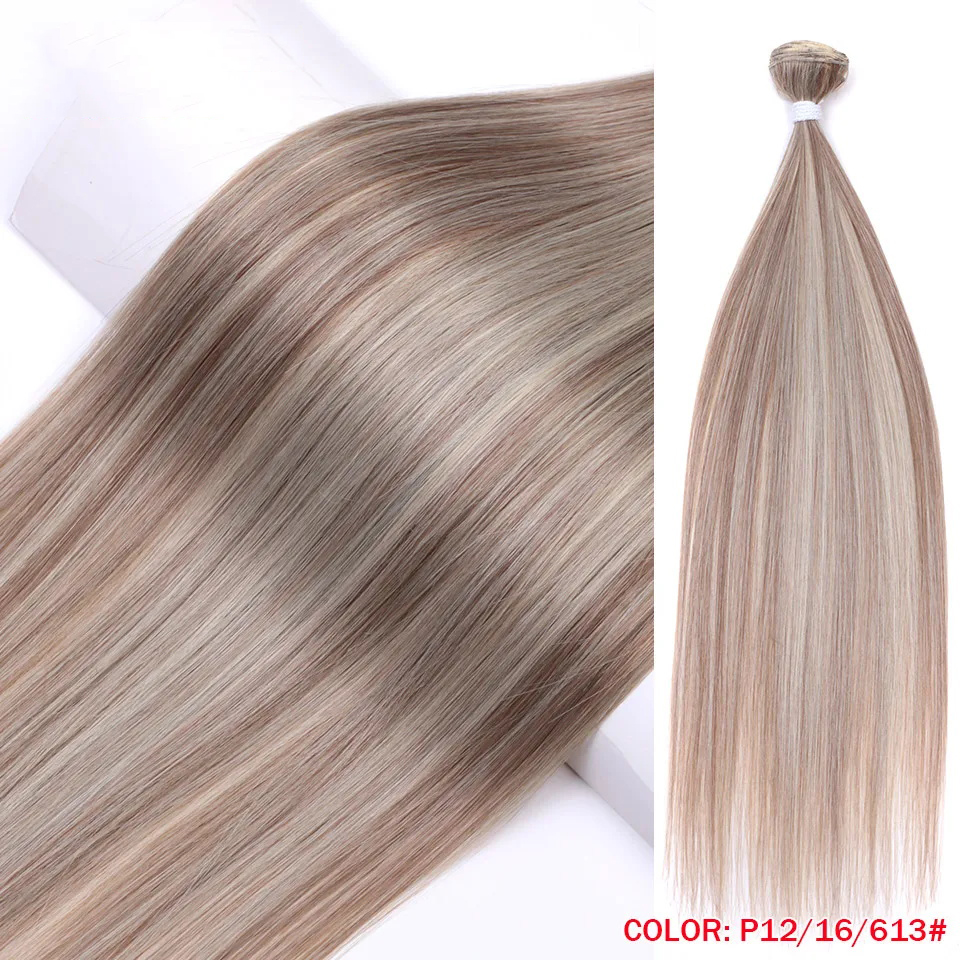 AliExpress Straight Hair Bundles Salon Natural Hair Extensions Fake Fibers Super Long Synthetic Yaki Straight Hair Weaving Full to End, view 3