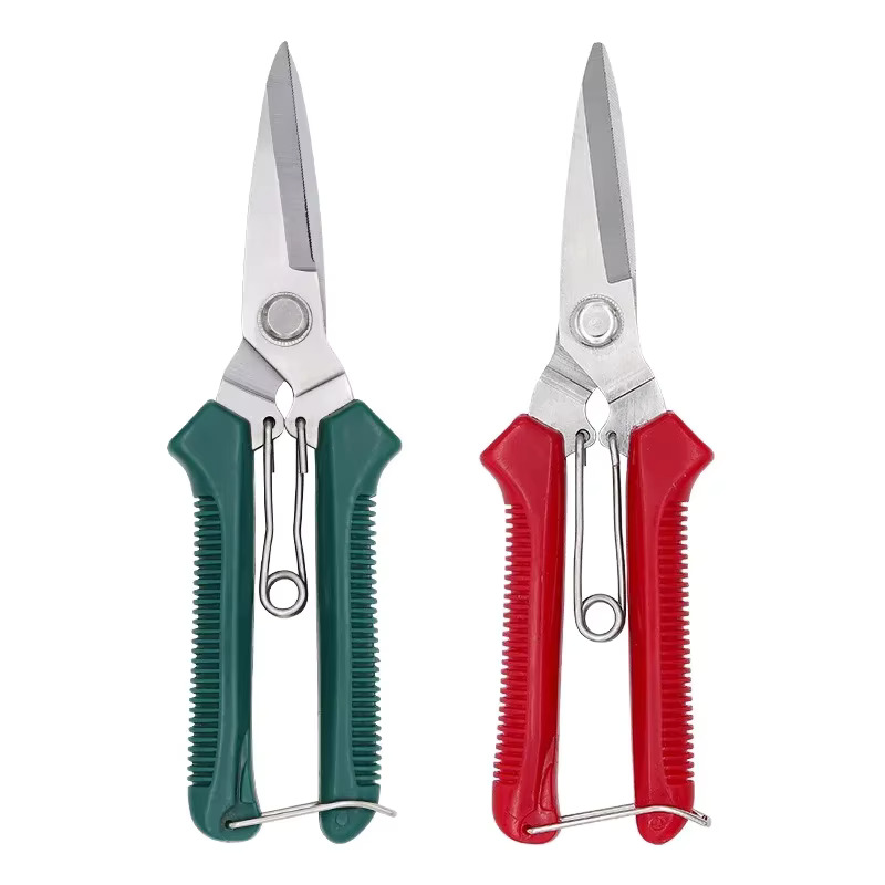 AliExpress Straight Head Pruning Shears Non-slip HandleStainless Steel Outils Manuels Household Bonsai Garden Scissors Pruing Shear