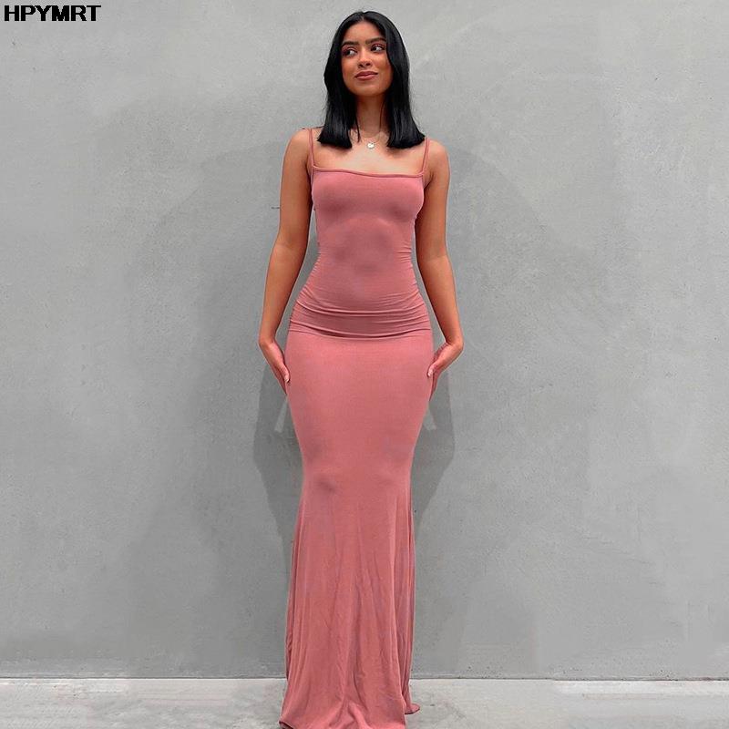 AliExpress Strap Backless Long Maxi Dresses Party Club Vacation Outfits Women Sexy Casual Summer Dress 2022 Wholesale Slim Dresses Female