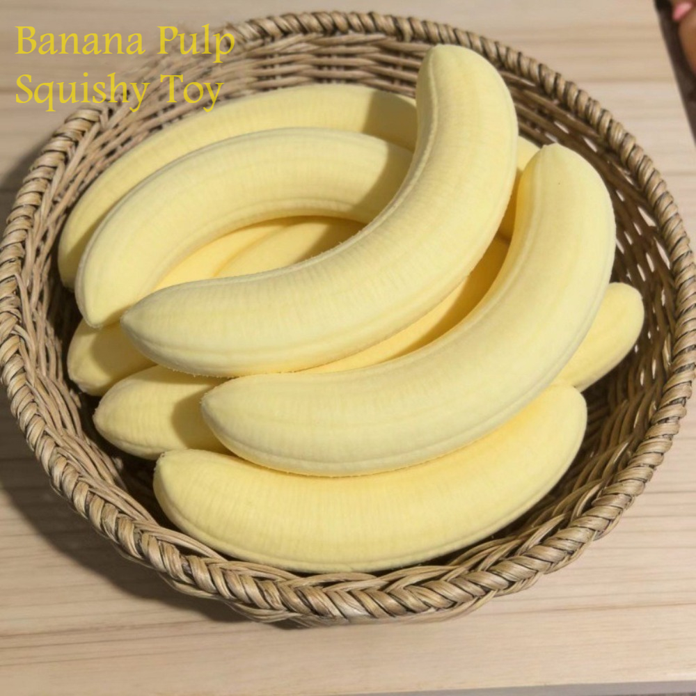 AliExpress Stress Relief Banana Pulp Squishy Toy, PU Slow Rebound Sensory Fidget Ball, Milky Scent Non-Edible Soft Durable for Adults Kids