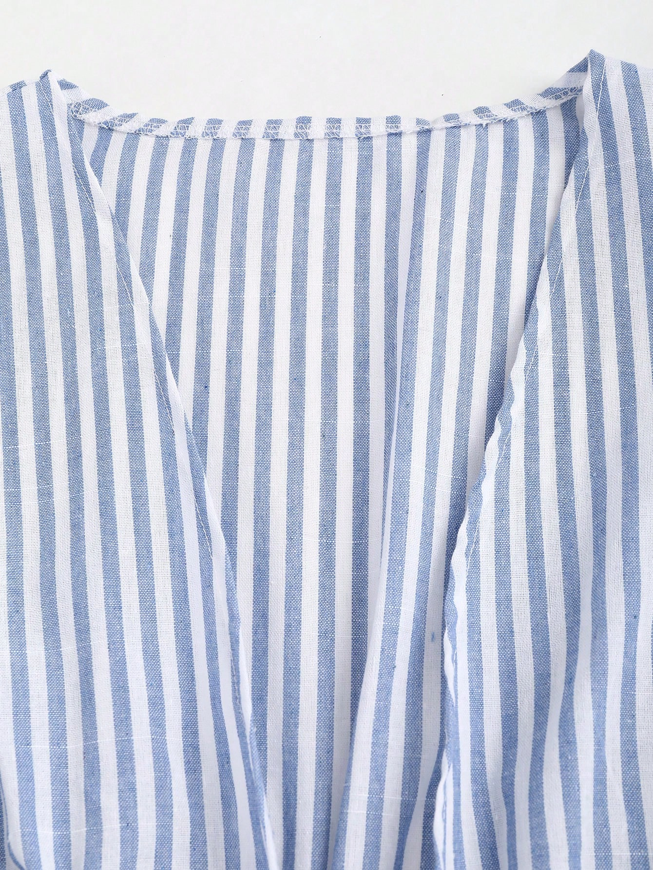 AliExpress Striped Tie Bow Puff Sleeve Shirt, view 3