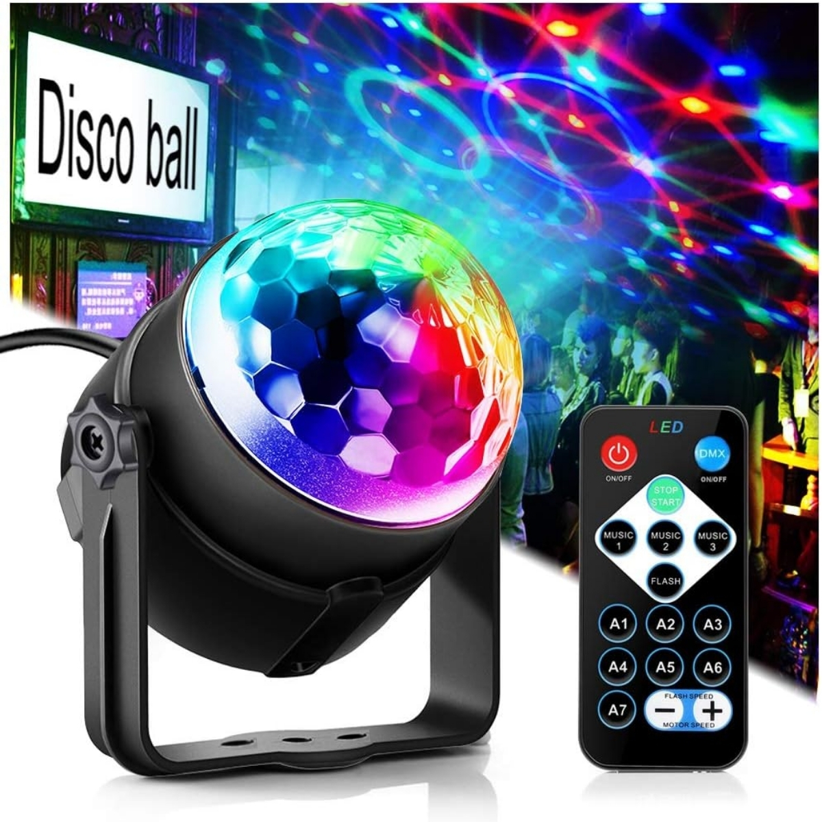 AliExpress Strobe And Remote Control Disco Ball Ambiance Lights. Holiday Family Gatherings, Birthdays, Weddings, Bars, Clubs