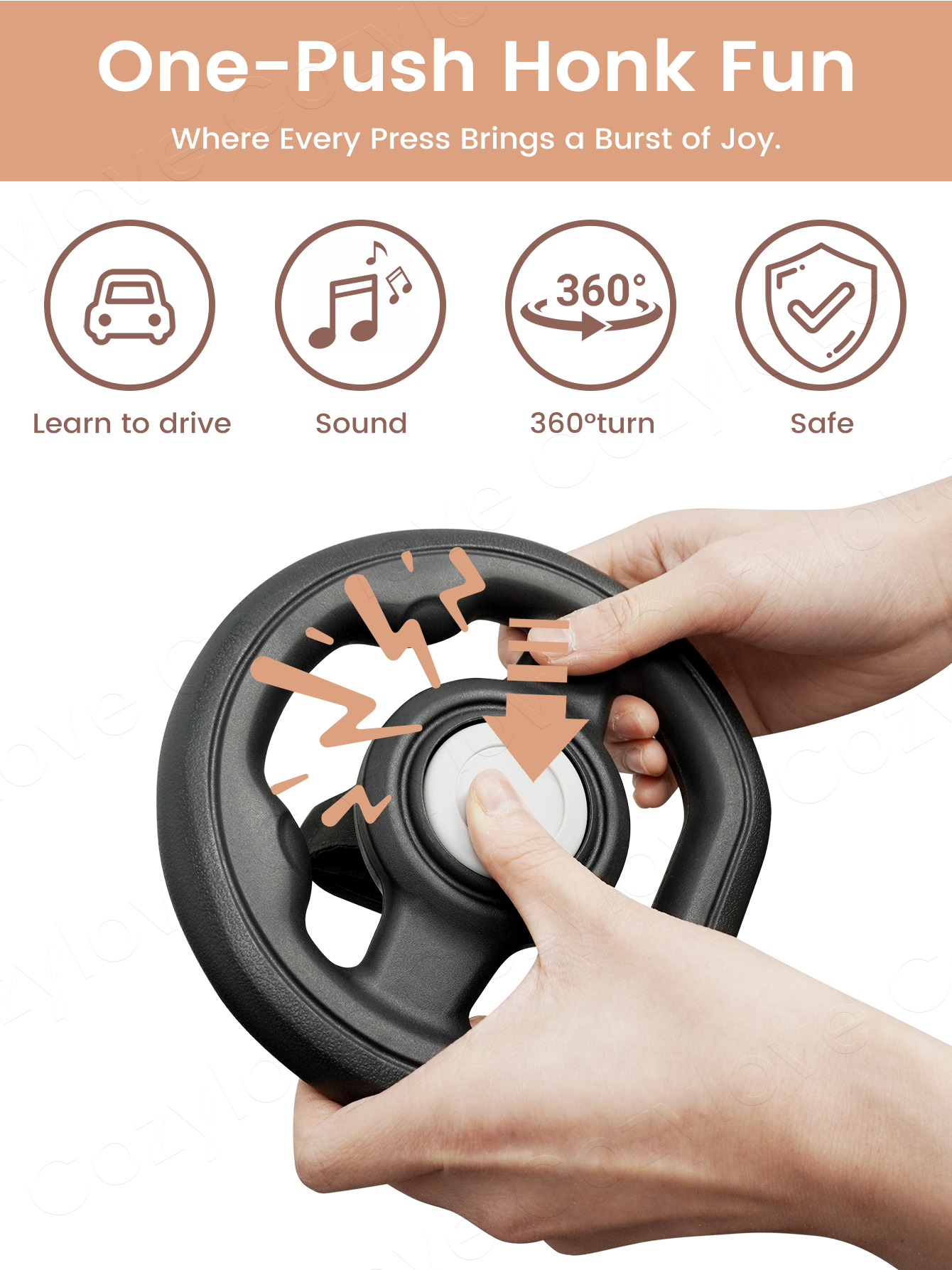 AliExpress Stroller Steering Wheel Toy for Toddlers, view 3