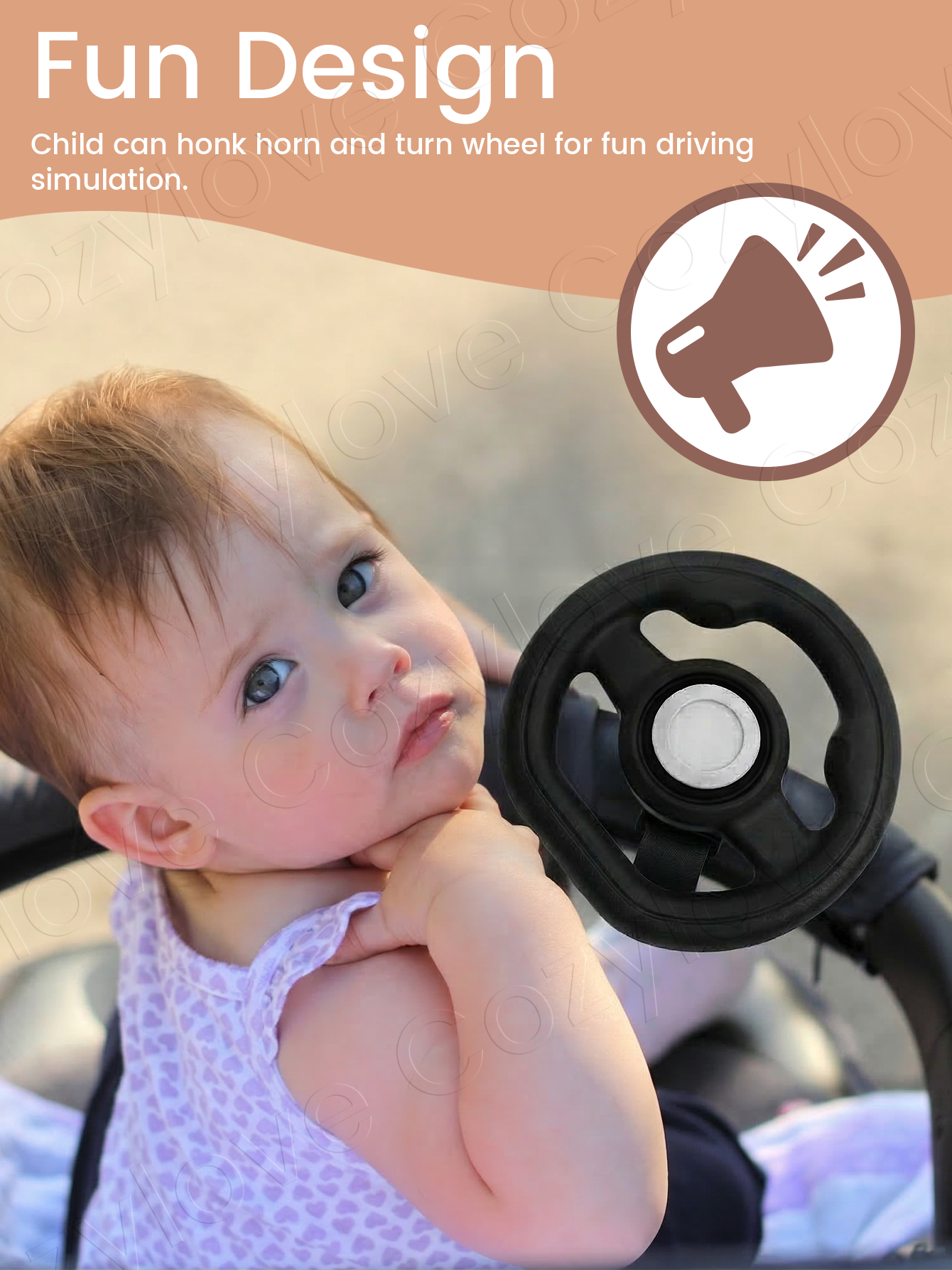AliExpress Stroller Steering Wheel Toy for Toddlers, view 5