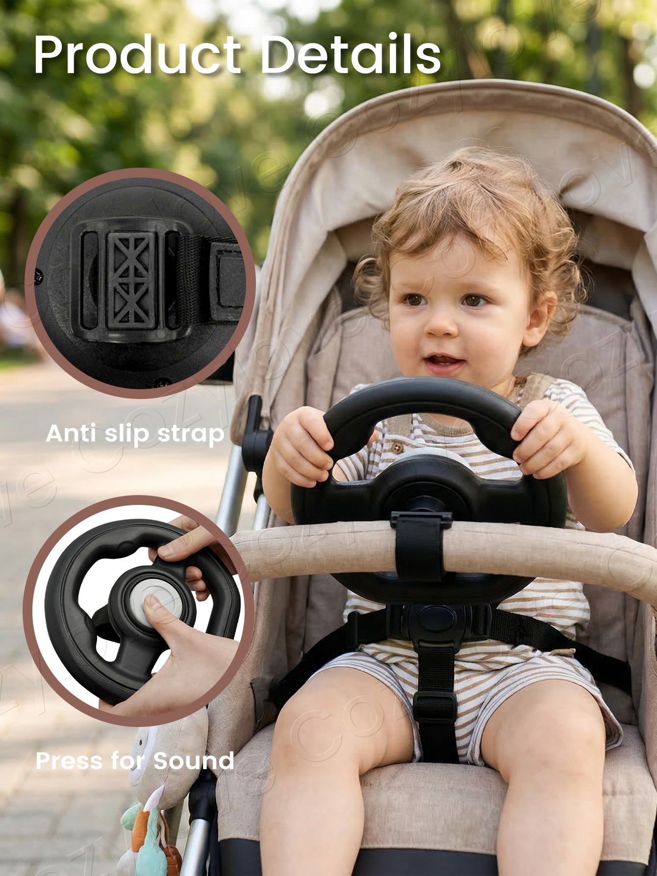 AliExpress Stroller Steering Wheel Toy for Toddlers, view 6