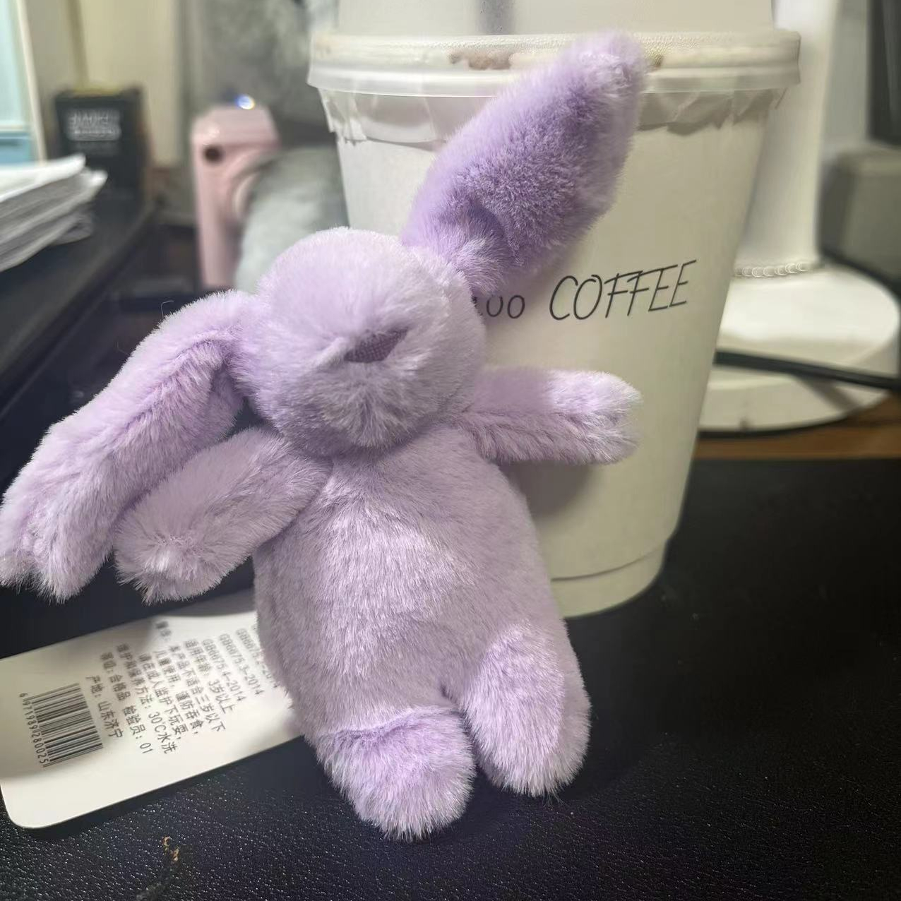 AliExpress Stuffed Animals Cute Cartoon Rabbit Keychain Love Pompom Trinket Toy Girl Bag Car Keychain Mobile Phone Pendant Jewelry Gift, view 6