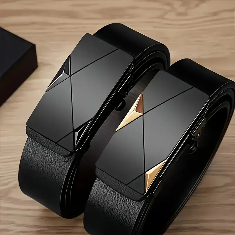 AliExpress Stylish Men's PU Leather Belt - Fashion Belts for Daily Life, Leisure, Party, Festival, Work, and Business Automatic Buckle