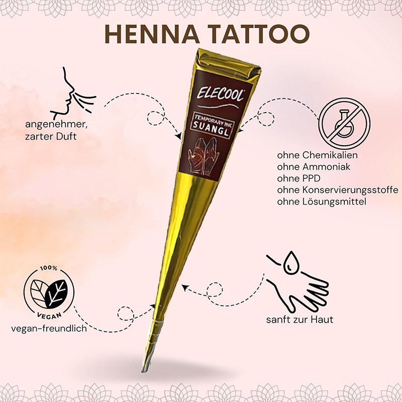 AliExpress SUANGL Black Brown Red White Henna Cones Indian Henna Tattoo Paste For Temporary Tattoo Body Art Sticker Mehndi Body Paint, view 3