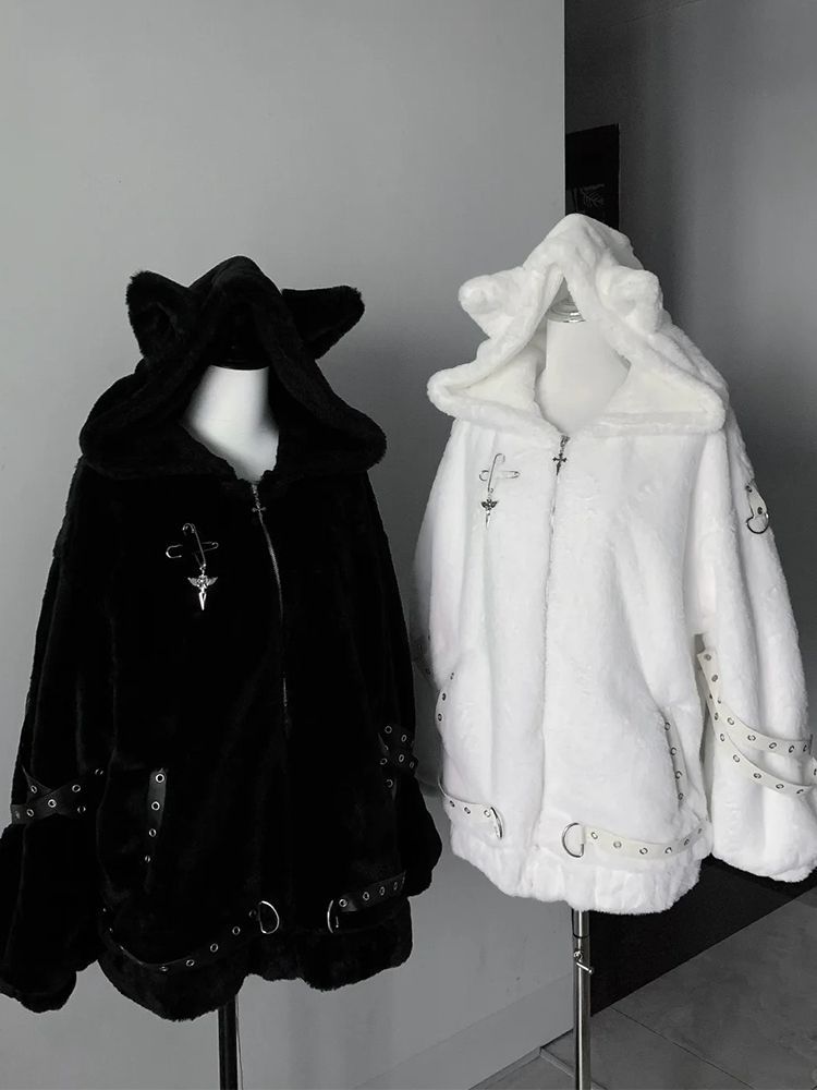 AliExpress Subculture Harajuku Vintage Safari Coats with Hooded Women Zipper Sweatshirts Casual Streetwear Grunge Jacket Y2k Stand Neck, view 6